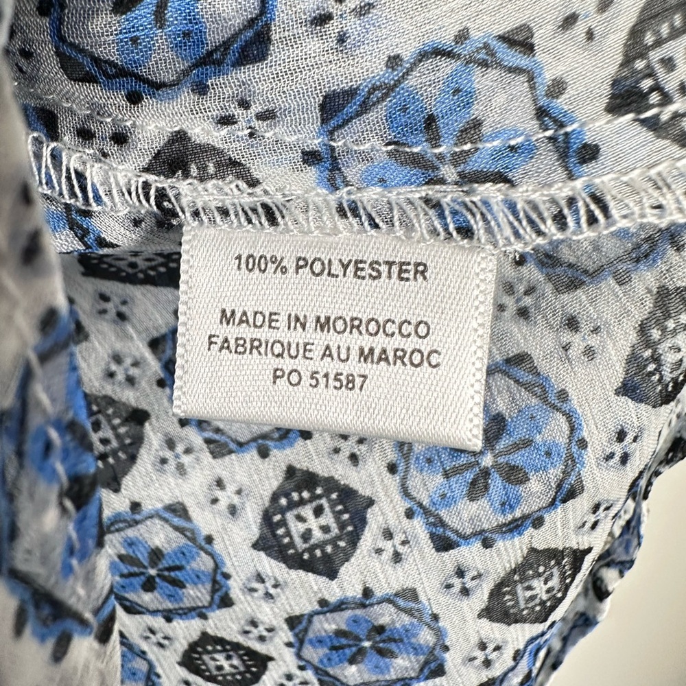 MISA Zonia Chiffon Mini Dress Scorpio’s Tile Blue - Picture 8 of 9